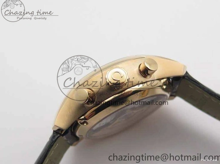 0120 De Ville Chronograph RG OMF 1:1 Best Edition Black Dial On Black Leather Strap A Sophisticated 8106